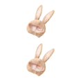 thumbnail image 4 of VONKY Cute Rabbit Hat with Adjustable Ears Warm Animal Soft Plush Light Brown 55cm 2Set, 4 of 6