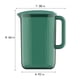 thumbnail image 3 of Jarra de agua grande de plástico con tapa – Jarra cuadrada para bebidas, apta para lavavajillas y para el refrigerador – Recipiente sin BPA para agua, té, jugo o limonada – Boca ancha con tapa a, 3 of 6