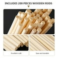 thumbnail image 3 of 200 Pcs Bâtons de Bois Naturel Non Finis pour Bricolage Enfants, 3 of 8