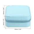 thumbnail image 2 of Uxcell Travel Jewelry Case Small Jewelry Organizer Portable Mini Jewelry Box to Store Rings Earrings Necklaces, Blue, 2 of 5