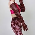 thumbnail image 5 of Nightclub Party Gloves Stage Performances Gloves PU Leather Extend Long Gloves, 5 of 21