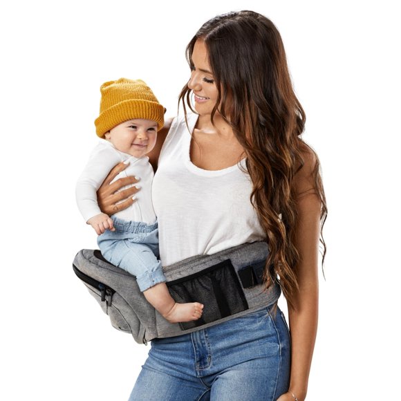 TushBaby El único portabebés con asiento de cadera certificado de seguridad, como se ve en Shark Tank, ajustable, lavable a máquina, ergonómico para recién nacidos + niños pequeños + portabebés, porta
