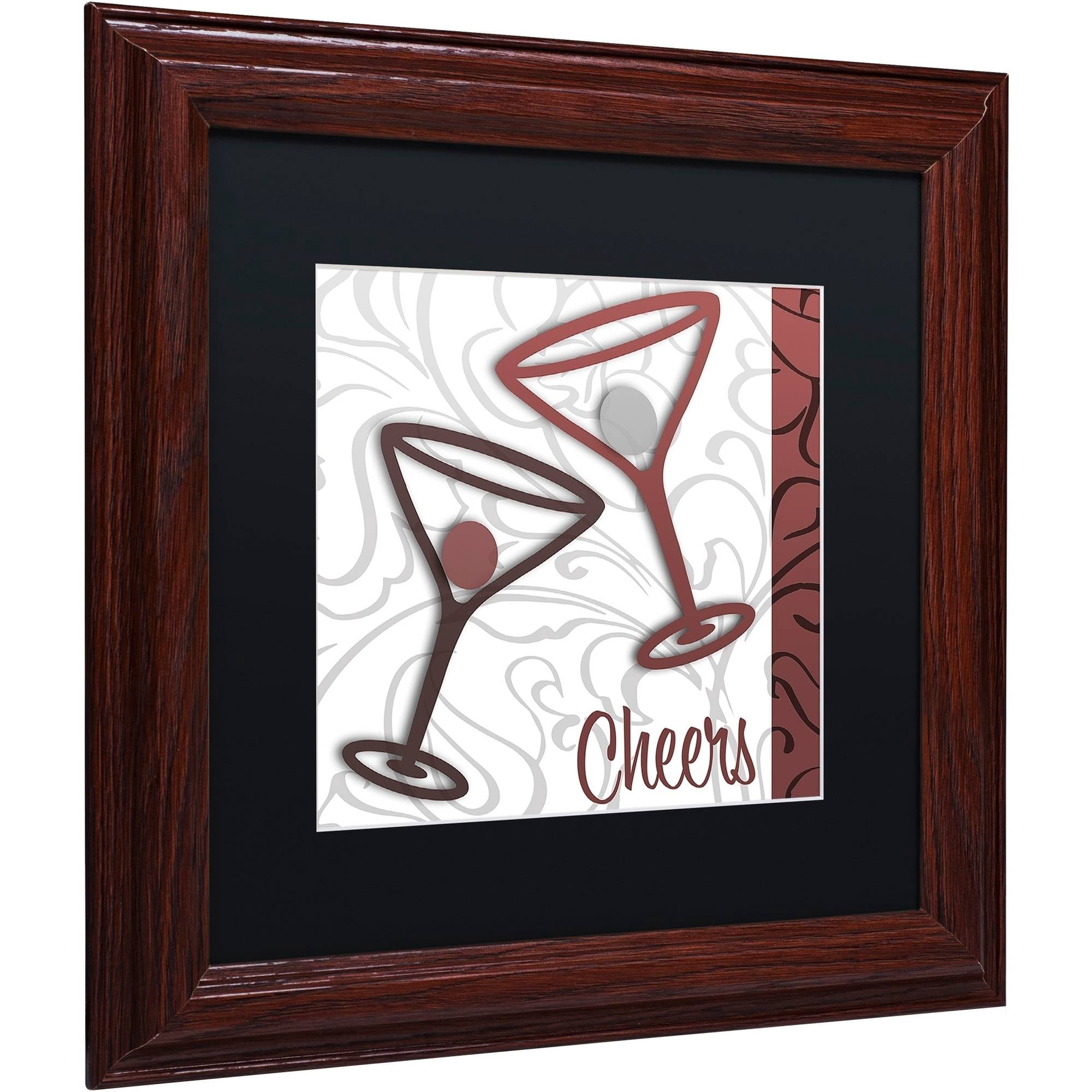 Trademark Fine Art "Cheers II" Canvas Art by Color Bakery Black Matte, Wood Frame