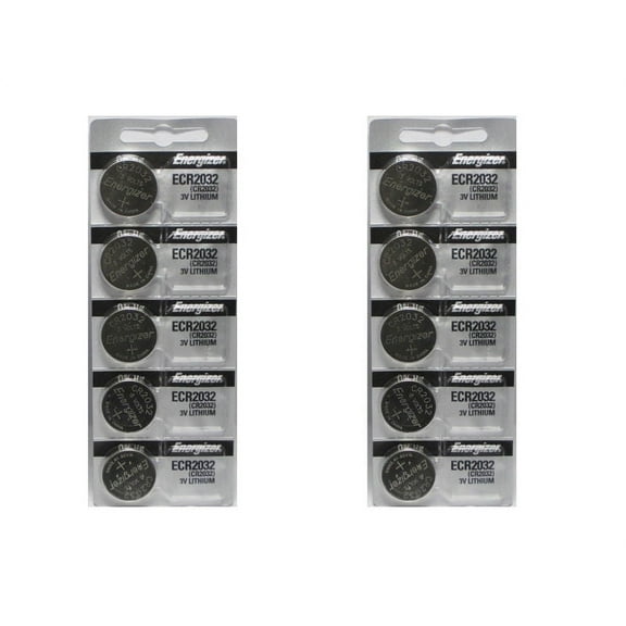 10 Energizer CR2032 ECR2032 2032 3V Lithium Button Battery