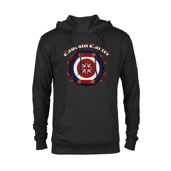 Marvel Studios What If...? Captain Carter Shield Vintage Art - Pullover Hoodie for Adults - Customized-Black