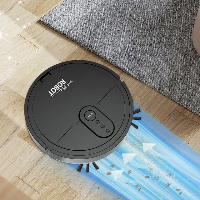 Cagogo under $5 Robot Vacuum Cleaner, Intelligent Robotic Vacuum Cleaner,3 in 1 Sweeping Mopping Robot for Pet Hair,Automatic Floor Cleaner with Strong Suction