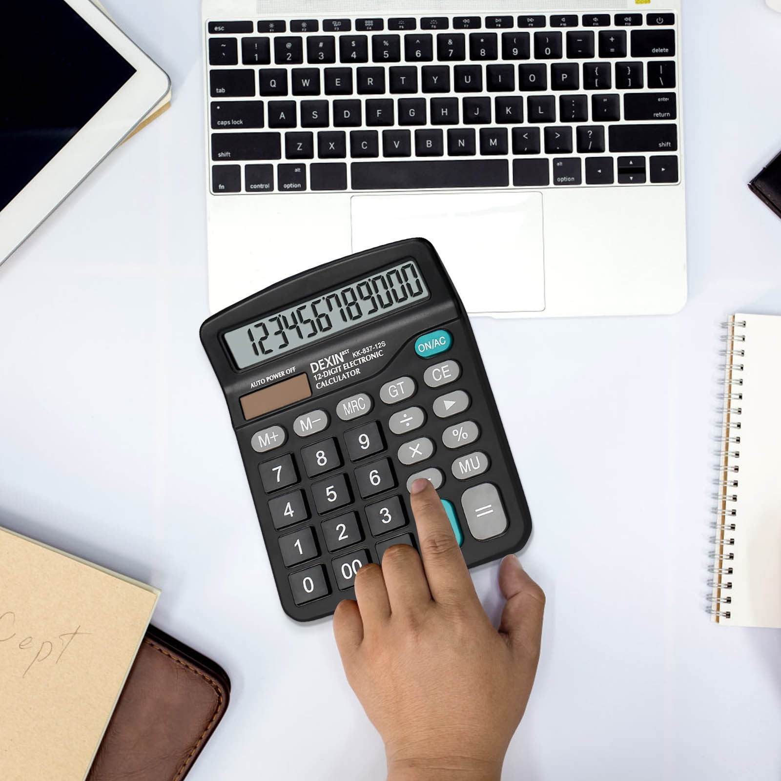 hengsof 1pc Dopamine Color Calculator, Mechanical Keyboard, Student Accounting And Office Mini Computer, Dual Power Handheld Desktop Solar Cell Dual Power Calculator