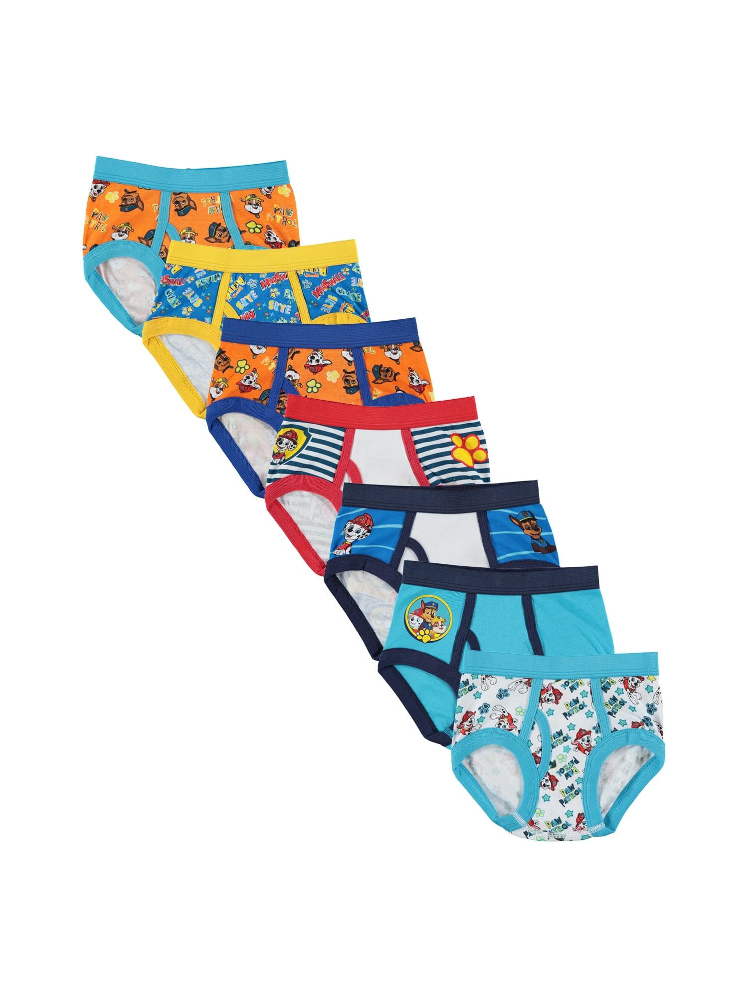 2 Packs of 7-14 Pairs Total PAW Patrol Toddler Boys Briefs Size 4T