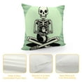 thumbnail image 4 of PHYHOO Skull and Pillow Covers Hallowmas Thanksgiving Farmhouse Outdoor Throw Pillowcase Sofa Decorative Cushion Case（Green）, 4 of 5