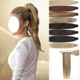 thumbnail image 1 of MY-LADY 100% Remy Real Human Hair Ponytail Extension 18Inch Long Straight Hair Extensions Hairpiece Wrap Around PonyTail Magic Paste Ponytail for Women #12P613 Golden Brown & Bleach Blonde, 1 of 8