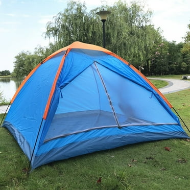 4 Person Camping Tents with Rain Fly and Carrying Bag, Waterproof Windproof Easy Setup, Family Dome Tent with Mesh Windows, Portable Family Camping Tent for Outdoor Camping Hiking