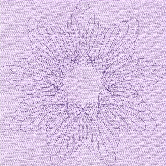Ahgly Company Indoor Square Patterned Bright Lilac Purple Area Rugs, 7' Square