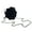 Black, variant on Compact Floral Clutch 3D Flower Evening Purse for Parties and Elegant Outfits
