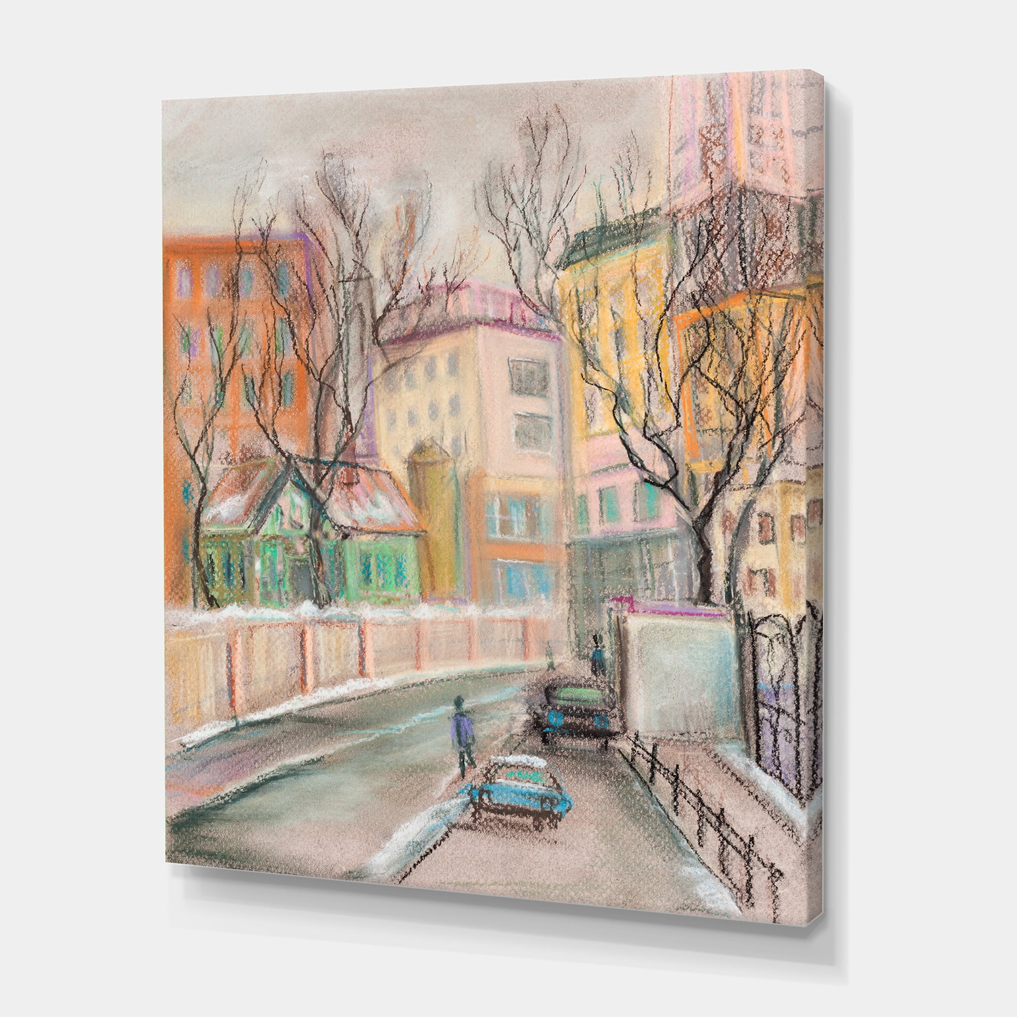 Designart ' Lanes In Moscow Cityscape ' Traditional Canvas Wall Art Print