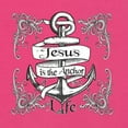 thumbnail image 2 of Wild Bobby, Jesus Is The Anchor Of My Life, Inspirational/Christian, Women Slim Fit Junior Tee, Raspberry, Small, 2 of 4