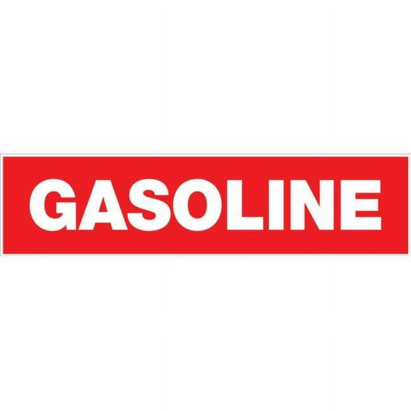Hillman Group 845628 2 x 8 in. Red & White Mylar Adhesive Gasoline Fuel Sign