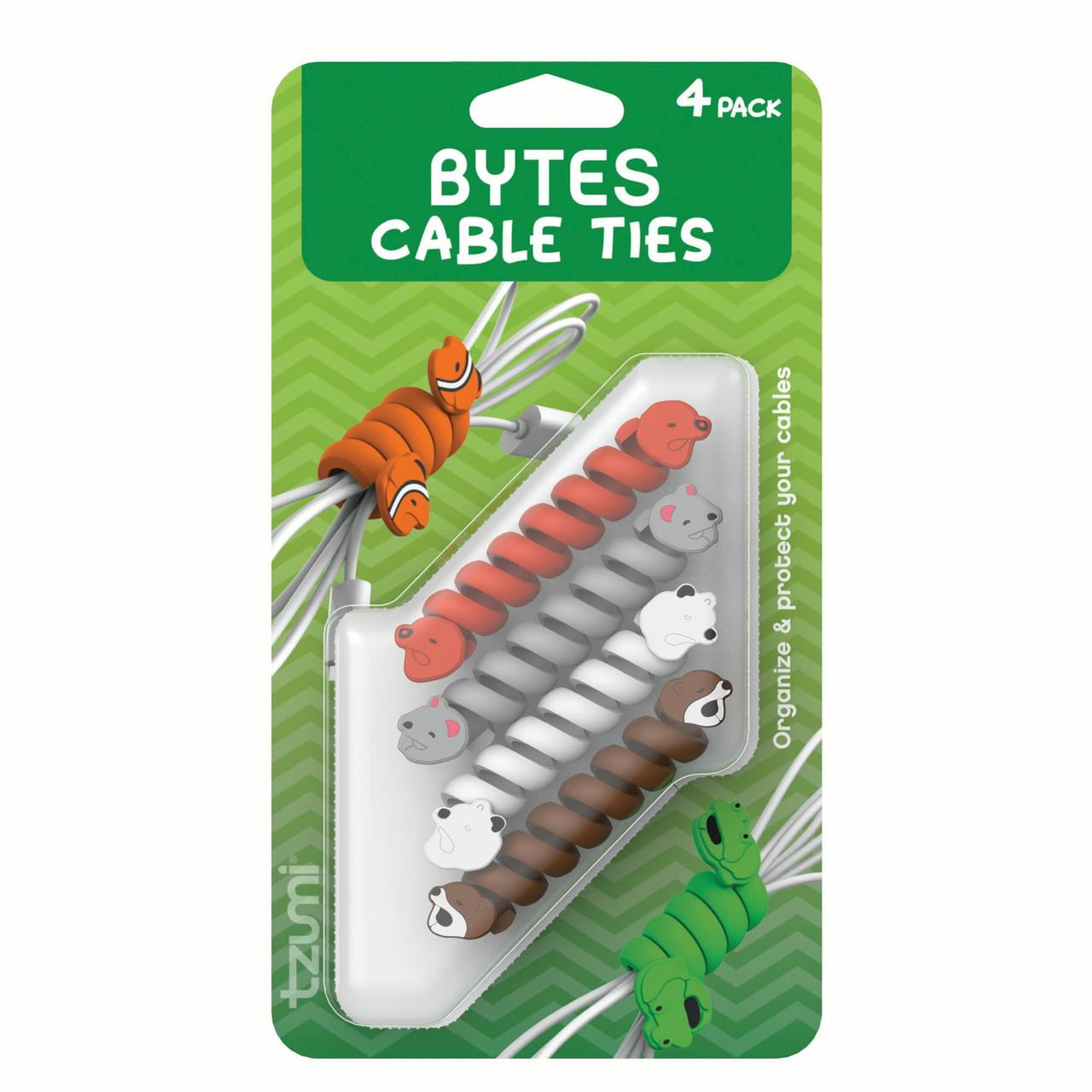 Tzumi Cord Byte Cable Tie Mix