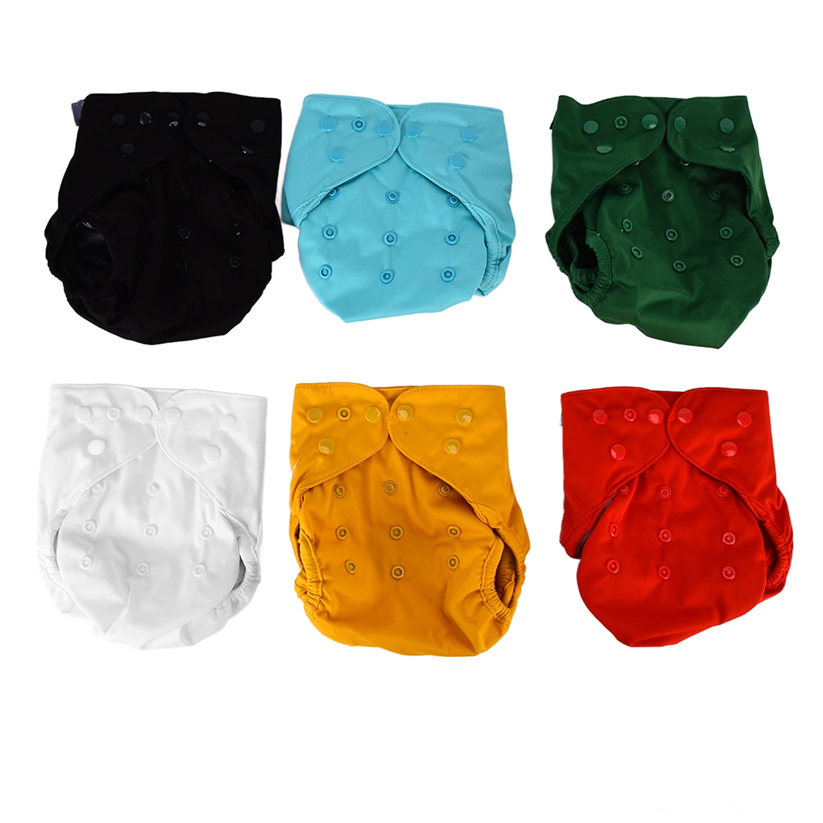 6 Pcs Baby Cloth Diaper Covers Adjustable Reusable Clothes Covers for Fitted Diapers