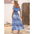 thumbnail image 3 of Fashionable new one-shoulder ruffled printed dress, 3 of 5