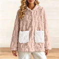 thumbnail image 2 of CQXIDFH Pajama Tops for Women Textured Fleece Bed Jacket Plush 3D Pajama Top Soft Warm Layer for Cold Mornings & Dorms Comfortable Casual Sleepwear Loungewear & Nightwear, 2 of 4