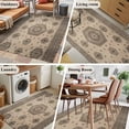 thumbnail image 6 of Area Rug 48×72in, Abstract Retro Geometric Pattern Floor Carpet Living Room Rug, Mid-Century Tradition Style Non-Slip Welcome Mat Indoor Rugs for Bedroom Dining Room, 6 of 9