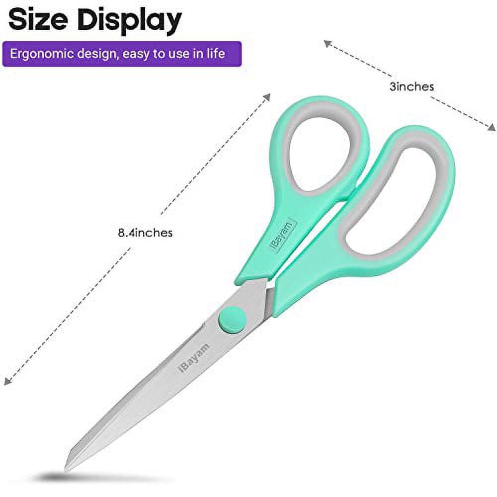 Scissors, iBayam 8 Multipurpose Scissors Bulk 3-Pack, Ultra Sharp Bl –  rrrsale