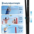 thumbnail image 6 of EcoSummer Volleyball Practice Net, 8x11Ft - Professional Adjustable Training Net for Serving, Spiking & Hitting, Portable & Durable for Indoor/Outdoor Backyard, Court, Gym Drills, 6 of 9