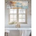 thumbnail image 6 of Abstract Graffiti Art Valances for Windows Brown Blue Street Theme Kitchen Valance Curtain Rod Pocket Small Curtains for Cafe Bathroom Laundry Basement 42" x 12", 6 of 8