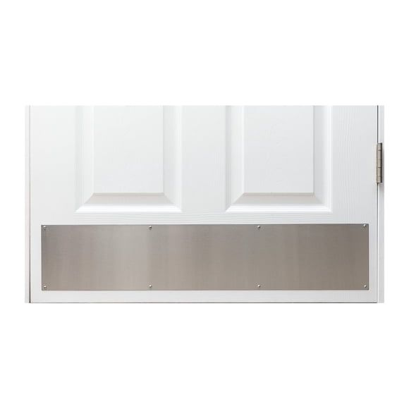 Stainless Steel Door Kick Plate Mop Plate Protection Plate, 12" x 30" Size, for Door Widths 31"+