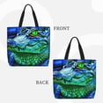 thumbnail image 2 of Fotbe Colorful Stained Glass Crocodile Bolsa Tote con Estampado para Mujer, Bolsos con Cremallera, Bolsa de Hombro Casual de Gran Capacidad con Bolsillos Internos, 2 of 7