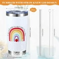 thumbnail image 2 of Teacher Gifts for Women Teacher Appreciation Gifts Teacher Tumbler with Straw Teacher Cup 20 oz Stainless Steel Teacher Mug for Travel Birthday Thanksgiving Christmas Gifts(Cute Style), 2 of 6