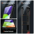 thumbnail image 2 of ELEHOLD for Samsung Galaxy A22 5G 2021 Fit Case, Military-Grade Dual Layer Raised Frame Screen & Camera Lens Protective Armor Hybrid PC+TPU Anti-Drop Shockproof Slim Rugged Case,Red, 2 of 8