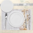 thumbnail image 3 of Ambesonne Ocean Place Mats Set of 8, Seashells and Starfish, Placemat 8 pcs, Ivory, 3 of 5