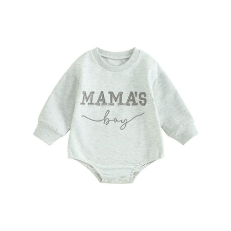 

Bagilaanoe Newborn Baby Girl Boys Oversized Romper Sweatshirt Long Sleeve Bodysuits Letter Embroidery Pullover 3M 6M 12M 18M Infant Casual Tee Tops