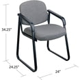 thumbnail image 4 of Deluxe Sled Base Armless Chair with Designer Plastic Shell in Black, 4 of 4