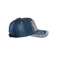 thumbnail image 4 of Top Headwear Studded USA Flag Baseball Cap - Denim, 4 of 4