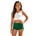 thumbnail image 2 of Lullu Girls Swim Shorts Solid Basic Quick Drying Stretch Swim Trunks Swimwear, Sizes 5-14, 2 of 7