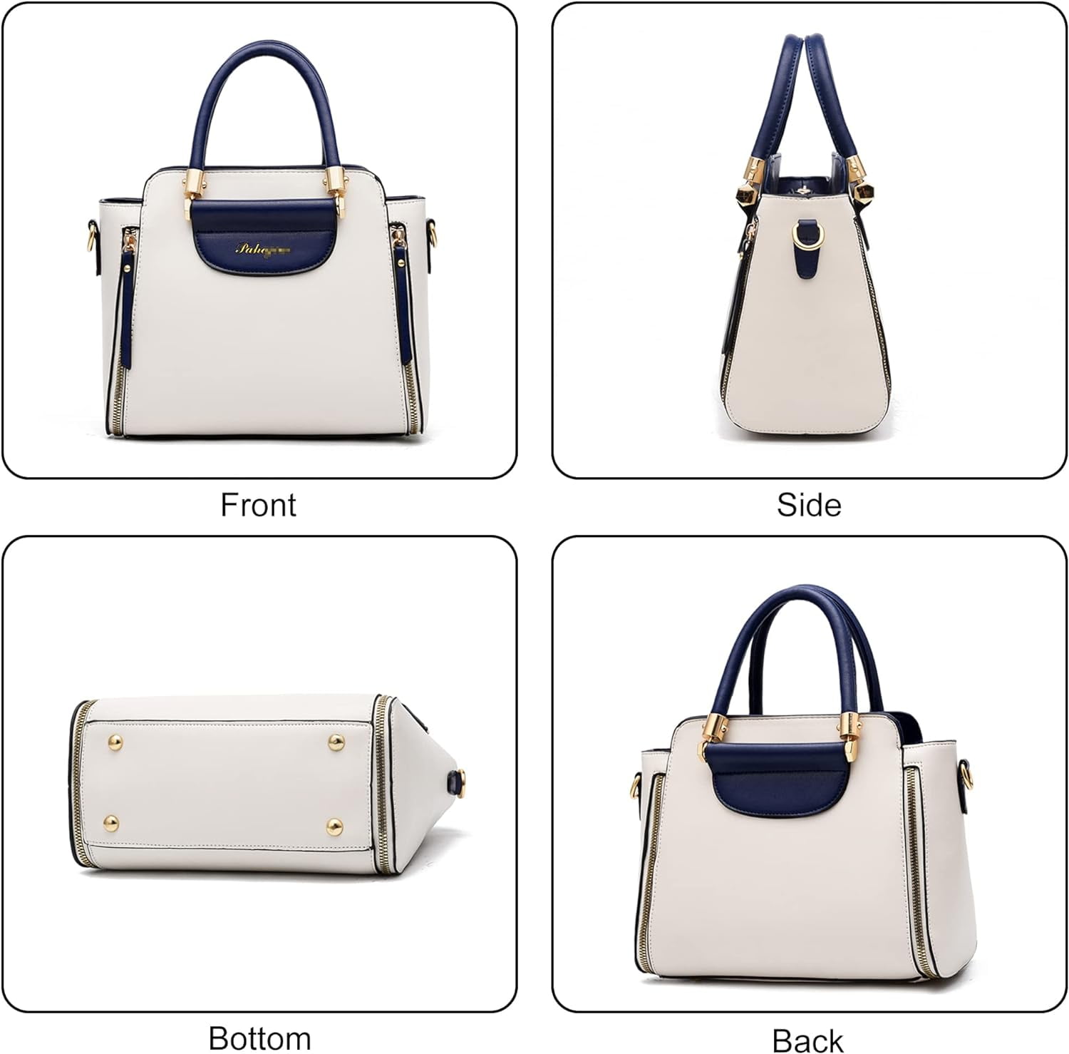 Purses and Handbags for Women Ladies Leather Tote Shoulder Bags Satchel Top Handle Satchel Purse in Pretty Color Combination