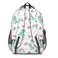 thumbnail image 3 of Colorful Cartoon Dinosaurs Sweets Pattern Cute School Backpack Bag with Padded Back and Adjustable Shoulder Straps 16.9 X 12.6 X 5.9 Inches, 3 of 5
