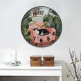thumbnail image 2 of Yayeee Wall Clock Battery Operated 9.5" Silent Quartz Non-Ticking for Living Room Decor, Pink Sleeping Cat, 2 of 8