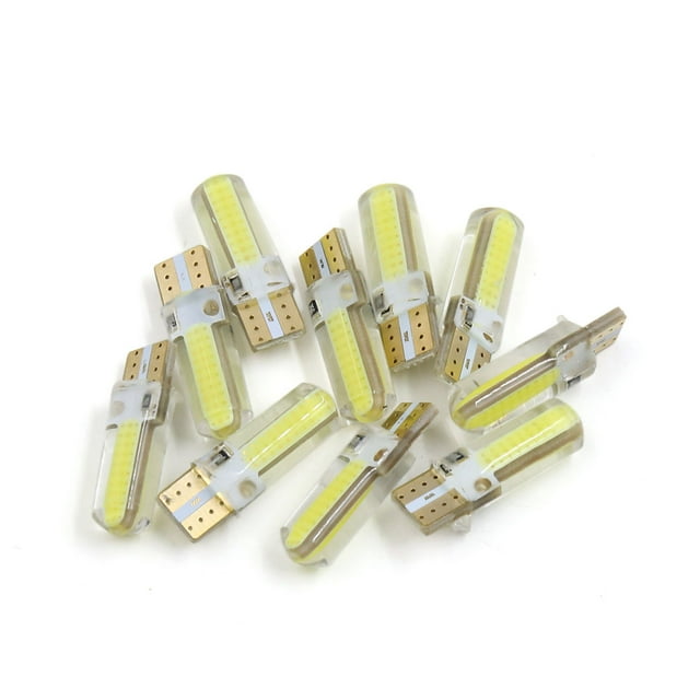 10Pcs COB LEDs Blanco Luz del Panel Silicona T10 W5W 2825 158 192 194