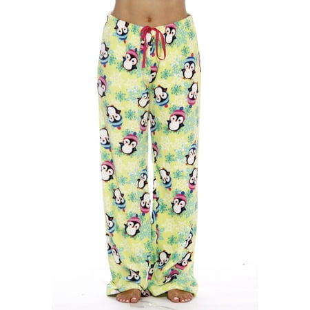 Just Love Women s Plush Pajama Pants - Soft and Cozy Lounge Pants in Petite to Plus Sizes (Snowy Penguin Small)