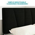 thumbnail image 3 of Full Bed Frame, Full Size Platform Bed With Fabric Upholstered Headboard, Black, 3 of 7