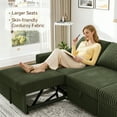 thumbnail image 4 of Marrber Modular Sectional Sofa U-Shaped with Two Pull-Out Chaise Bed and Storage Seats for Living Room, Apartment, Plush Corduroy Green, 4 of 9