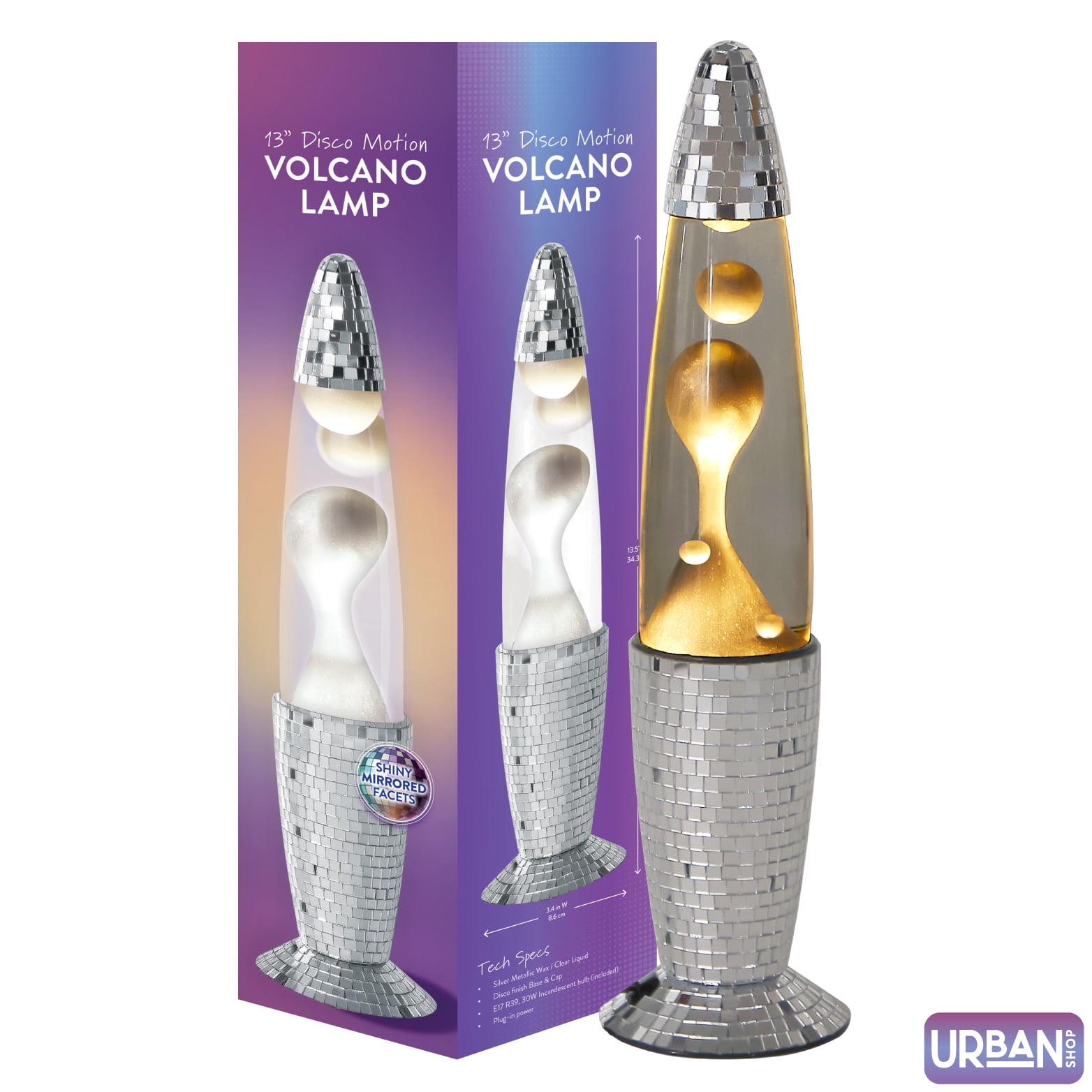 Urban Shop 13 inches Skinny Disco Motion Lava Lamp