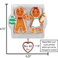 thumbnail image 5 of Personalized Gingerbread Couple Ornament 2024 First Christmas Together 1 Count - Ornaments by Elves, 5 of 10