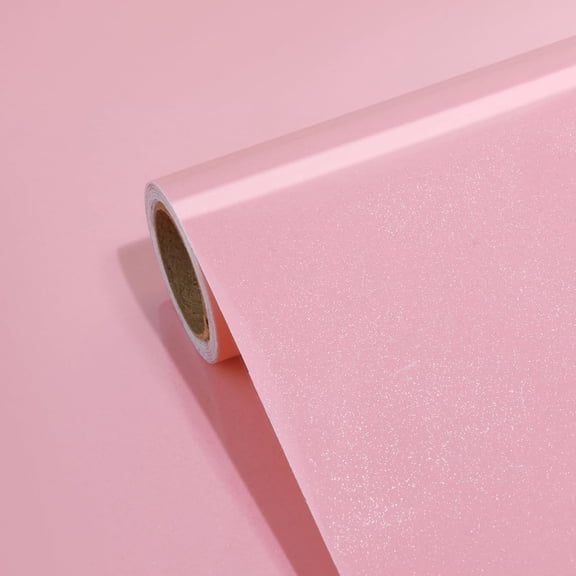 CCOCC Pink Contact Paper 15.7"X78" Glossy Pink Peel and Stick Wallpaper for Kitchen Countertop/Cabinet Self Adhesive Waterproof Wall Paper Removable Decorative Vinyl