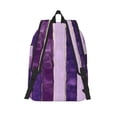 thumbnail image 4 of Casual Canvas Backpack Without Interlayer Large Capacity Stick Bag Design For Outdoor Shopping Office Outdoor Sports Violet Violet Stripe_2 Small, 4 of 7
