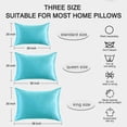 thumbnail image 6 of Auchen Satin Pillow Case, 2 Pack Satin Queen Silky Pillowcase for Hair and Skin, Satin Pillowcase Set of 2-Standard Size (20"x26")Turquoise, 6 of 11