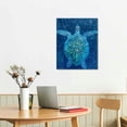 thumbnail image 3 of Lingy  - Green Turtle Hidden in Coral Canvas Prints Sea Wall Art Underwater Sea Print On Canvas Animal Pictures Framed Artwork For Home Office Decoration Gift, 3 of 5